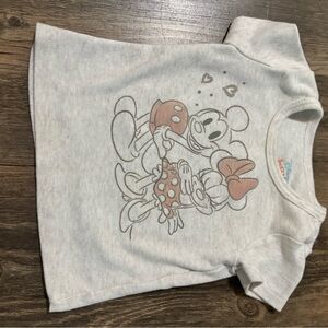 Disney Kids' Light Gray T-Shirt with Mickey and Minnie